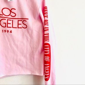pink cropped Los Angeles sweatshirt Mighty Fine